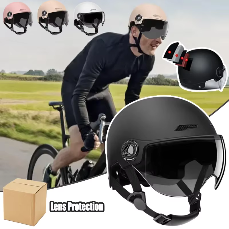 Casque de vélo léger avec lunettes pour adulte