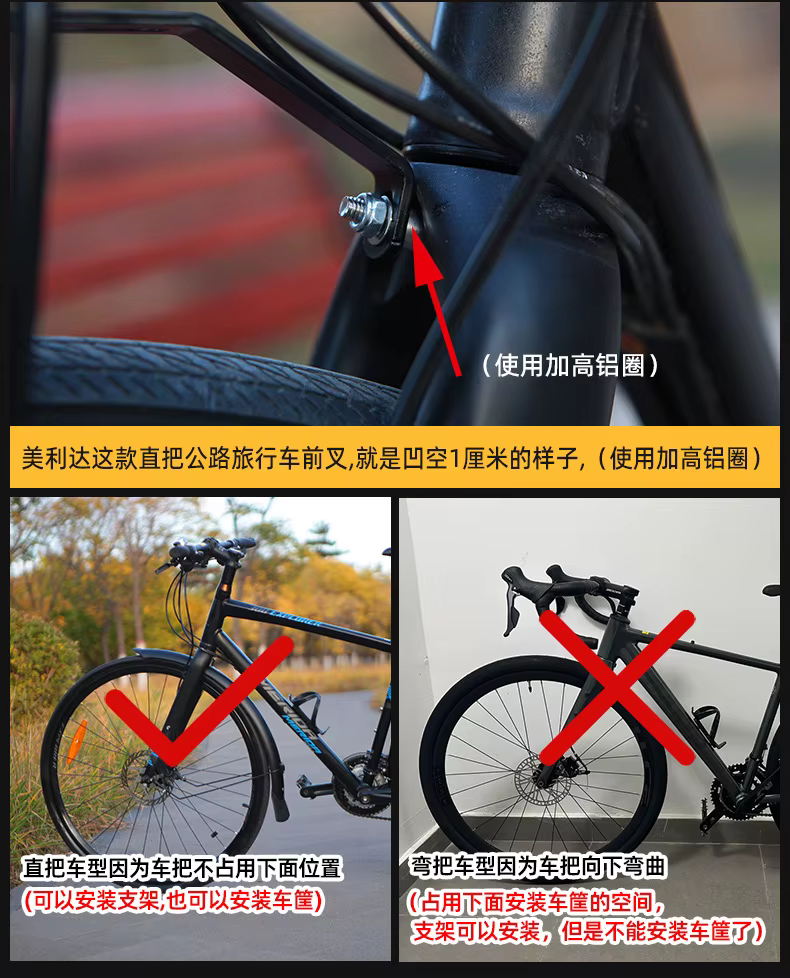 Support avant de vélo pour Escape