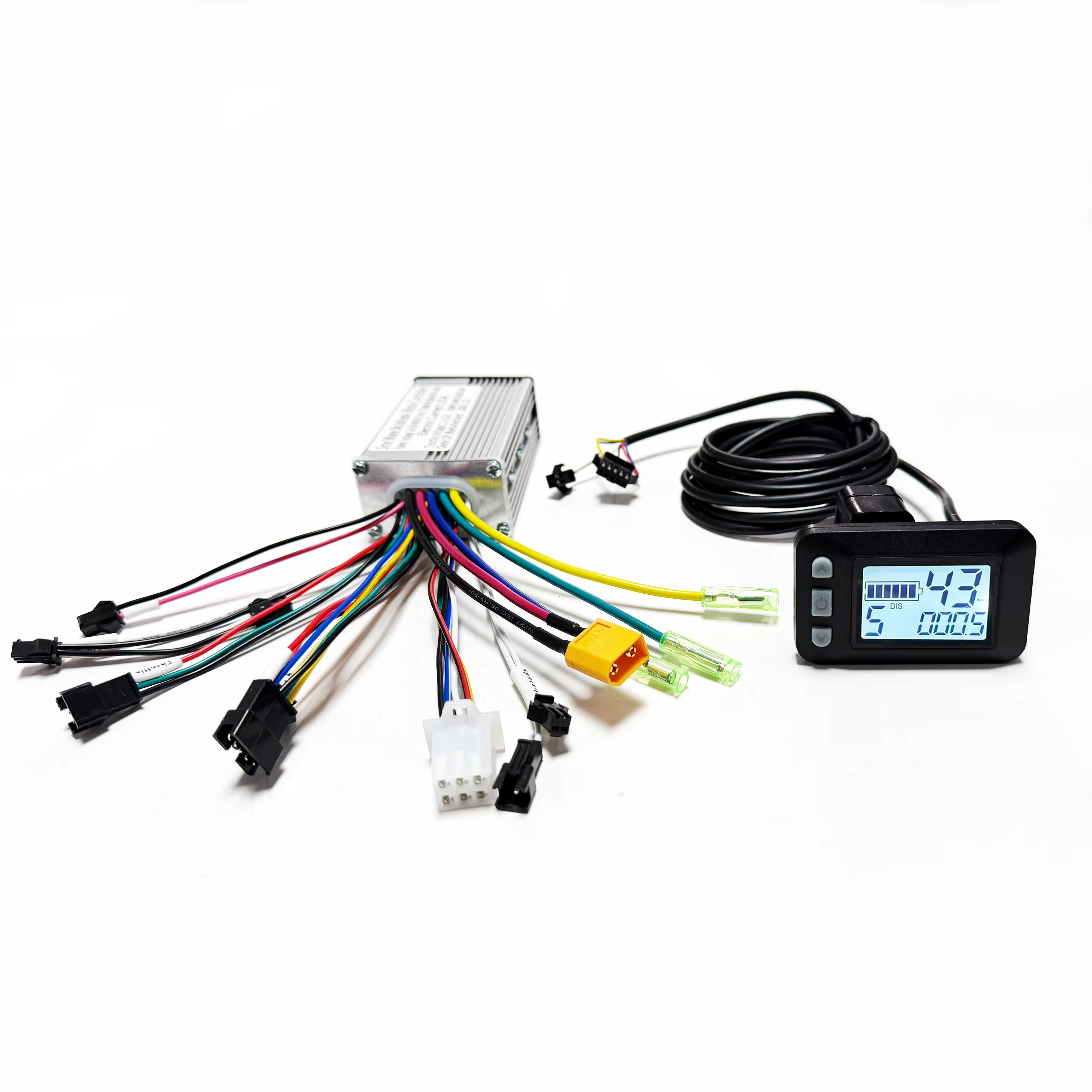 Contrôleur de moteur sans balais pour vélo électrique 24V 36V 48V 350W 20-25A avec écran LCD UART NO.2 P3 pour