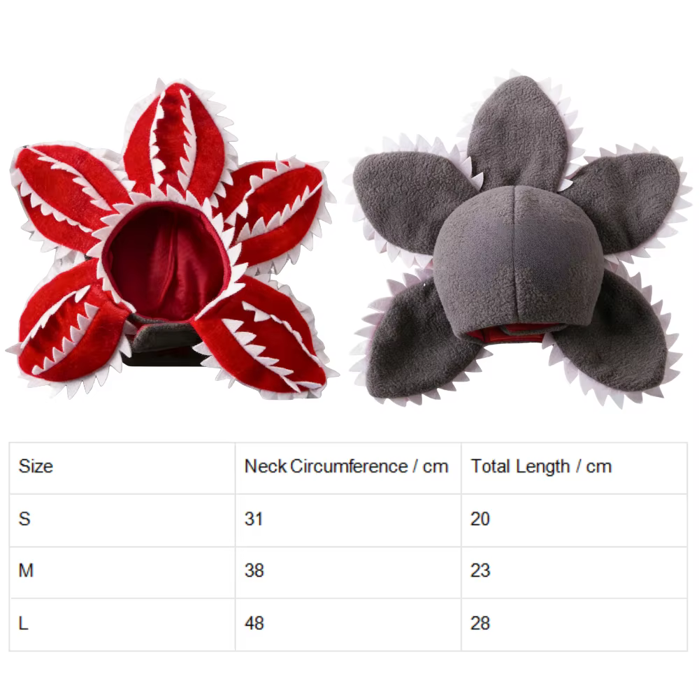 Chapeau de personnage de dessin animé 2026 pour cosplay, accessoire mignon d'Halloween pour animaux de compagnie, chapeau de dessin animé Demogorgon, cadeau pour enfants