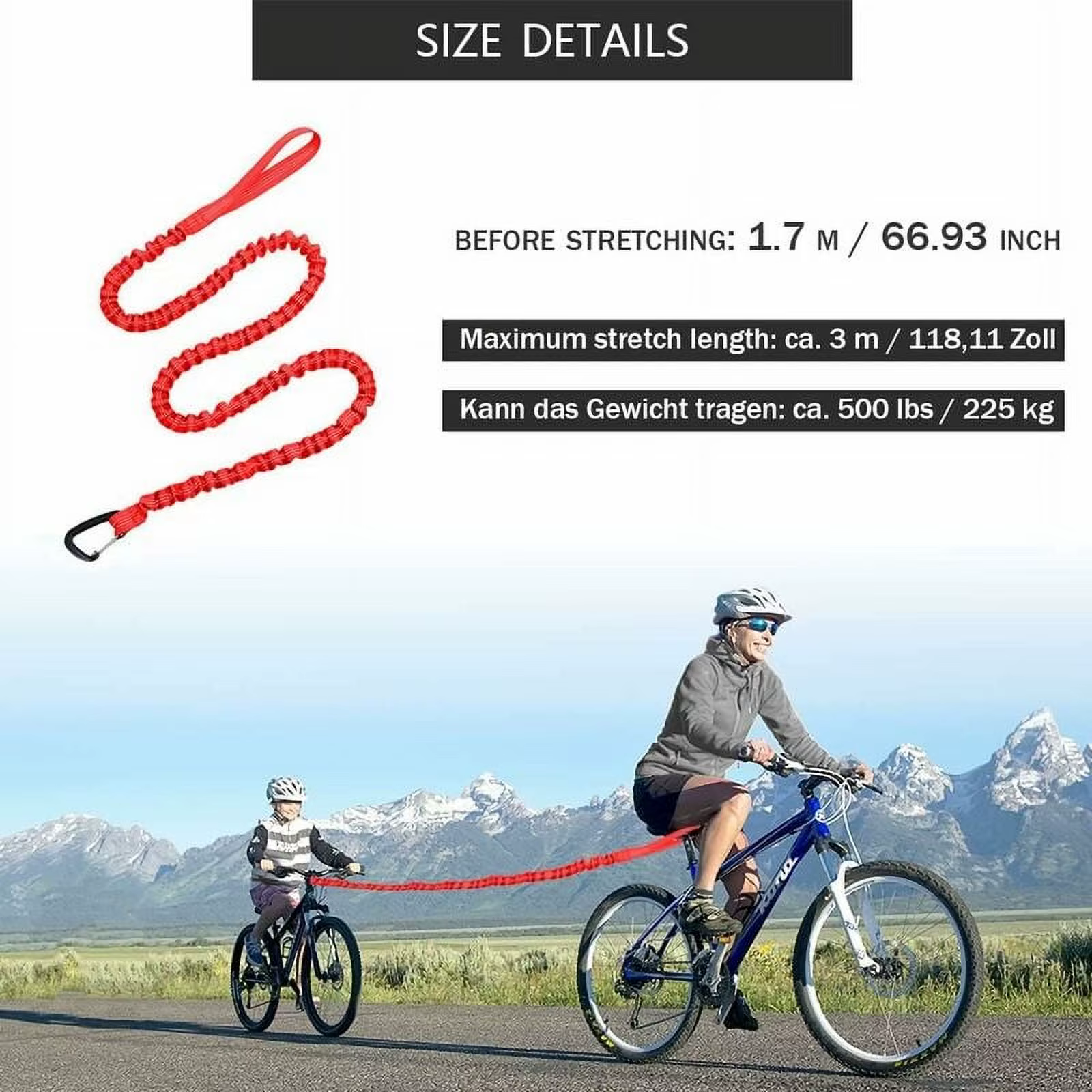 Sangle de remorquage de vélo