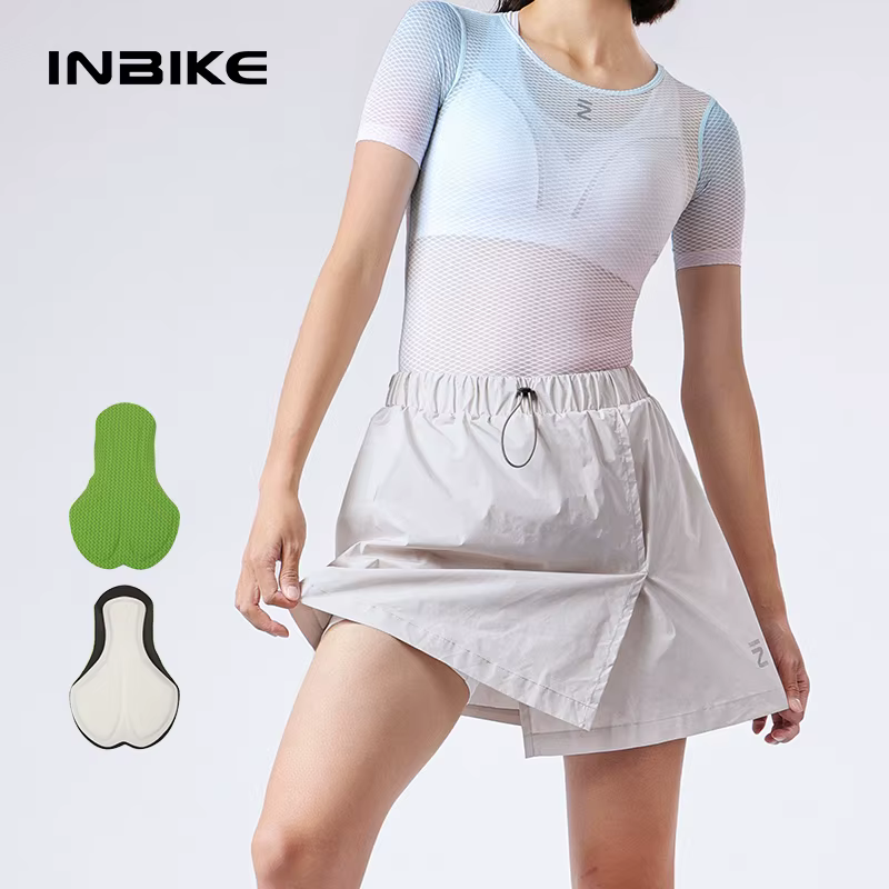 Short de vélo rembourré avec poches pour femme