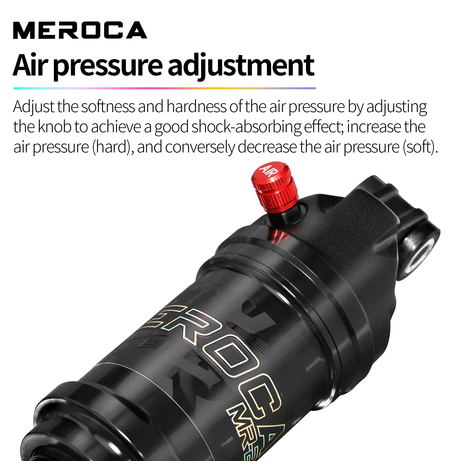 Amortisseur arrière à pression d'air réglable pour vélo