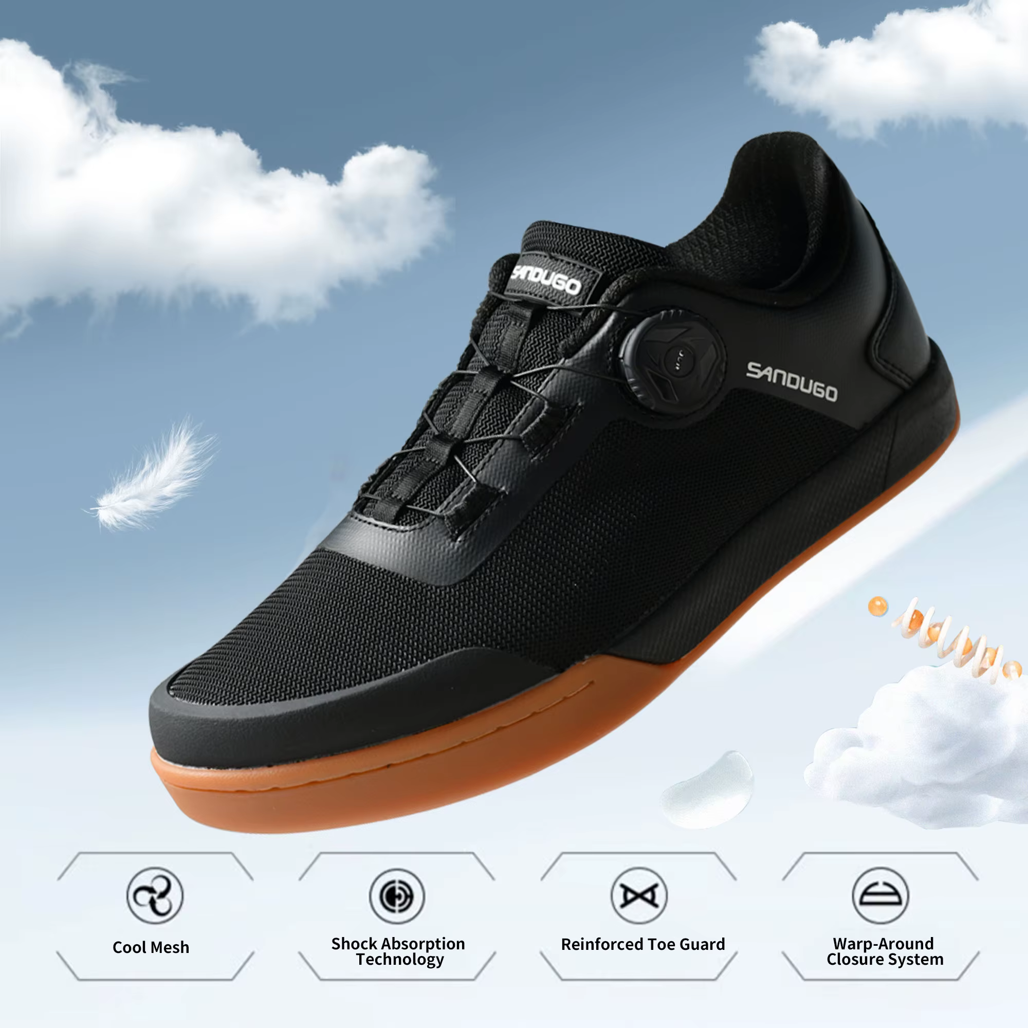 Sandugo – chaussures de vélo de montagne pour cyclisme XC/Enduro/DH