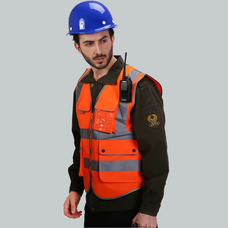 Gilets de sécurité orange avec logo imprimé, gilets de sécurité, nouveauté