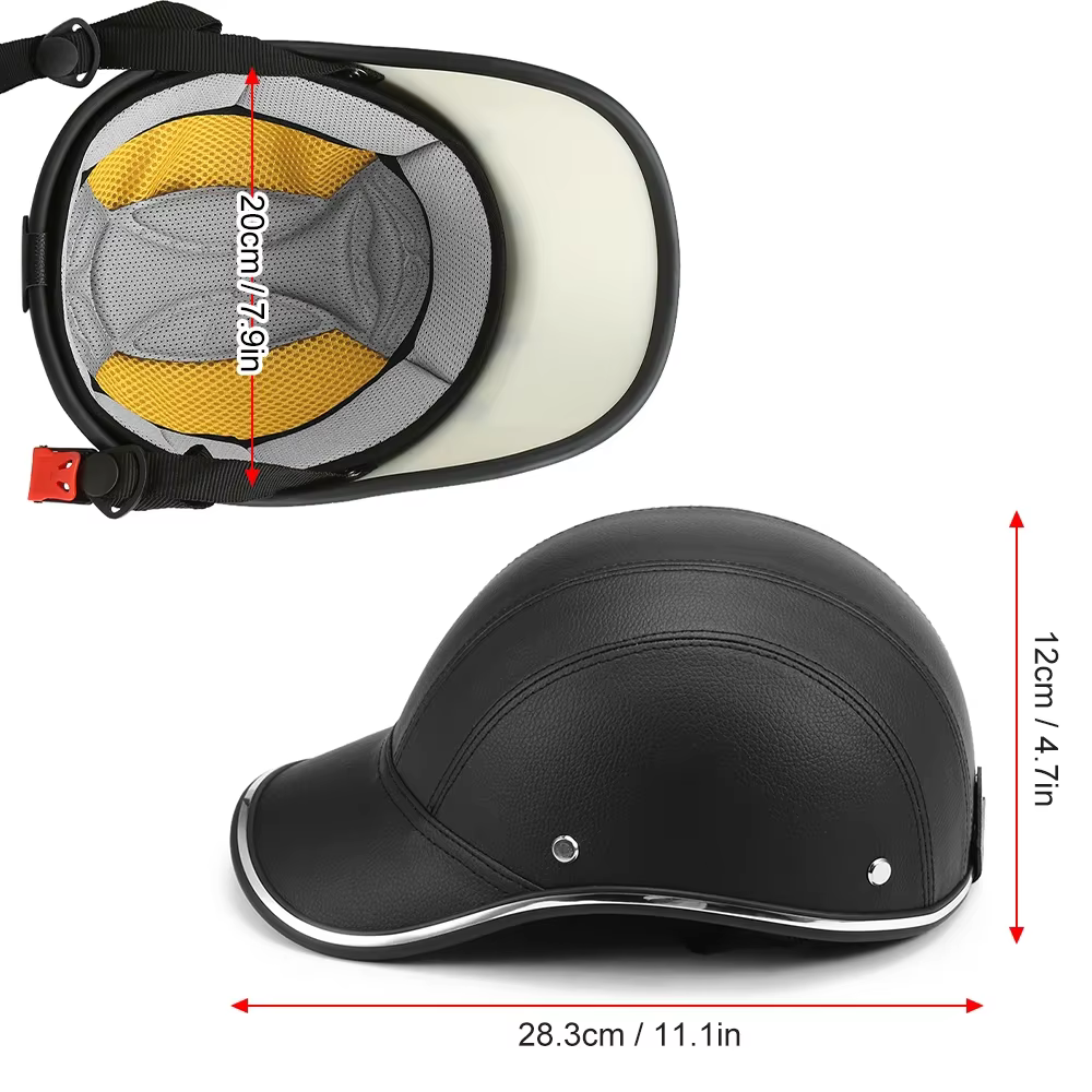 Casque de vélo en cuir ABS avec sangle réglable