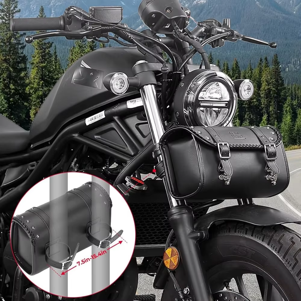 Sacs à outils pour fourche de moto 5L en cuir PU
