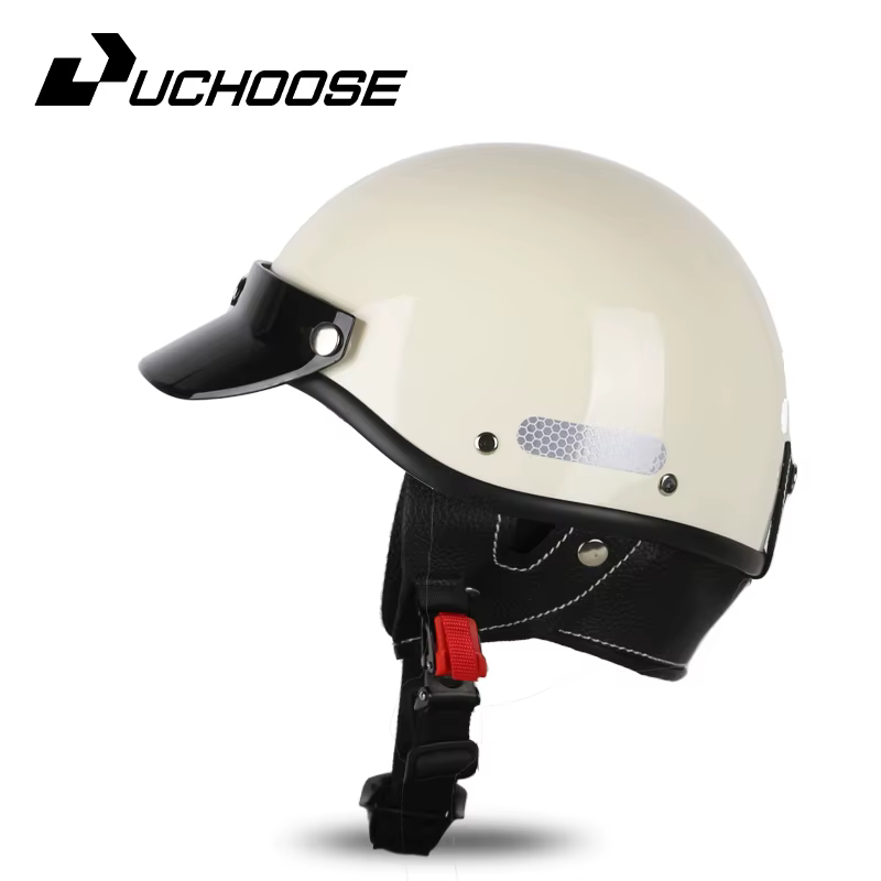 Casque de moto vintage ​ Demi-casque Cruiser pour hommes