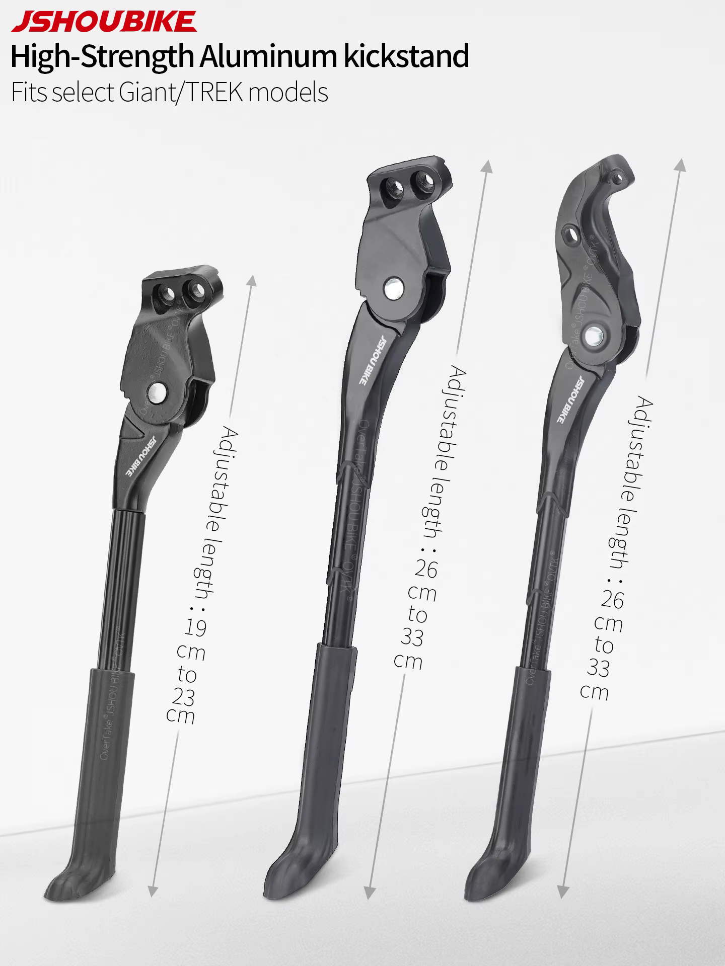 Béquille de vélo réglable en alliage d'aluminium