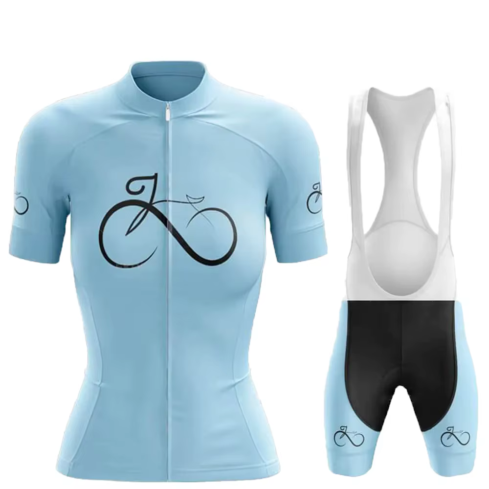 Maillot de cyclisme respirant à manches courtes pour femme