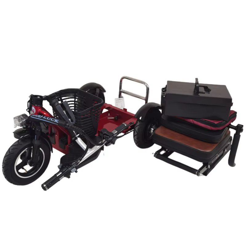 Trottinette de mobilité pliable à 3 roues amovible pour 2 personnes