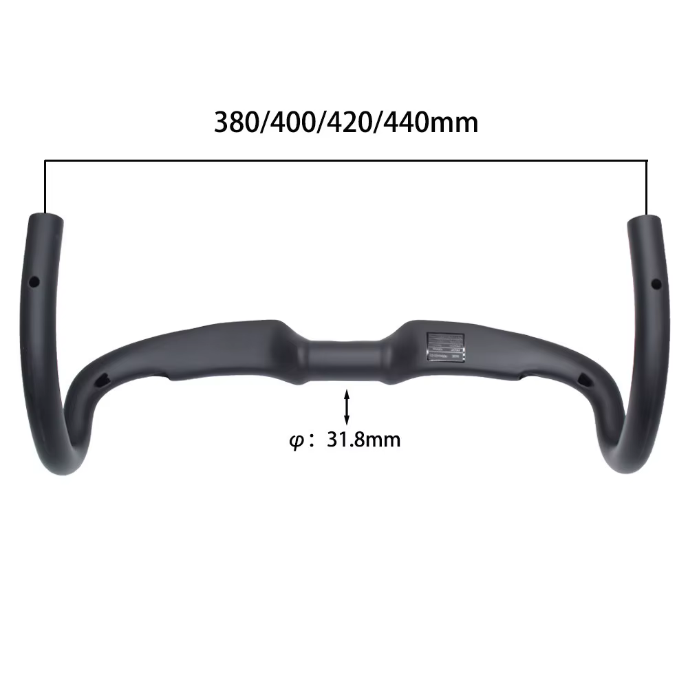 Vitchey T1000 Aero gravier guidon noir mat moitié routage interne