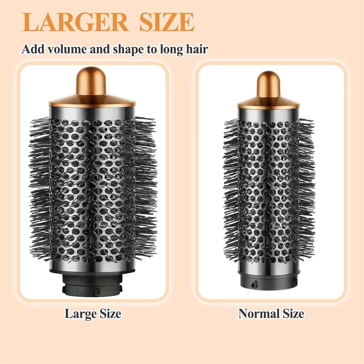 Grande brosse volumisante ronde pour accessoires Dyson Airwrap, brosse ronde ovale plus grande, éplucher et volumiser pour le co