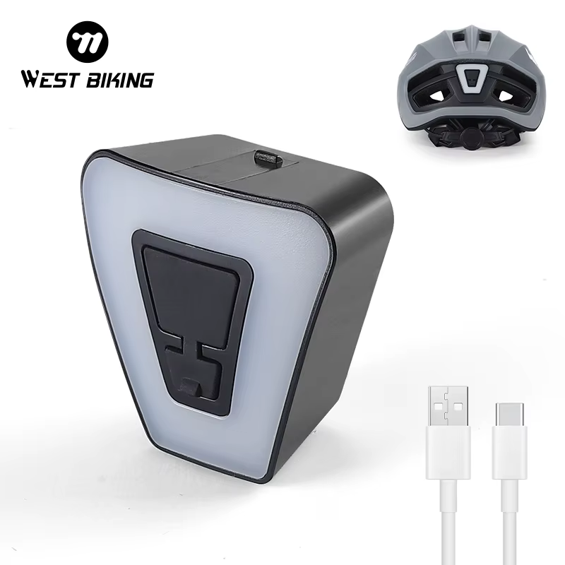 Casque de vélo WEST BIKING avec feu arrière spécifique