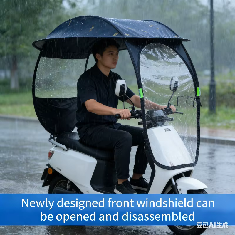 Pare-soleil universel coupe-vent et imperméable pour vélo électrique