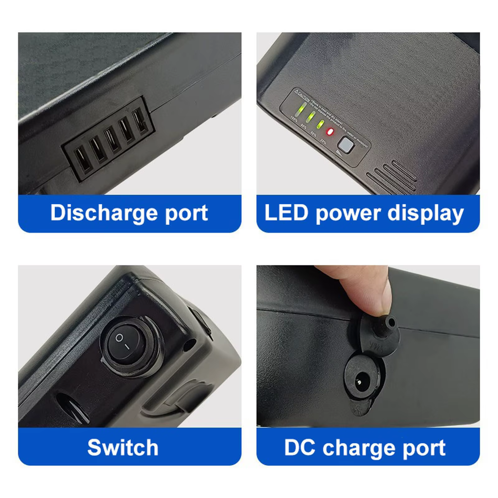 36V 10.4Ah 12ah 14ah support arrière E batterie de vélo 24V 48V 10.5ah pour O2Feel Move CRS assistance hybride