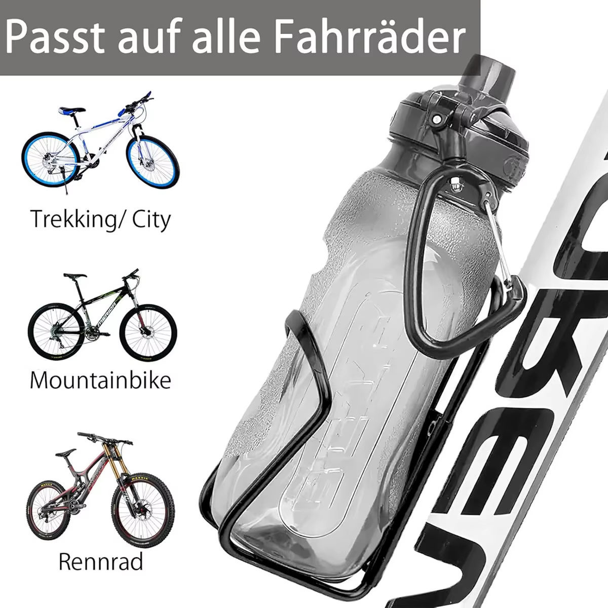 Porte-bouteille d'eau en alliage d'aluminium, porte-bouteille d'eau pour vélo de montagne, sac à main adapté aux vélos de route et de montagne