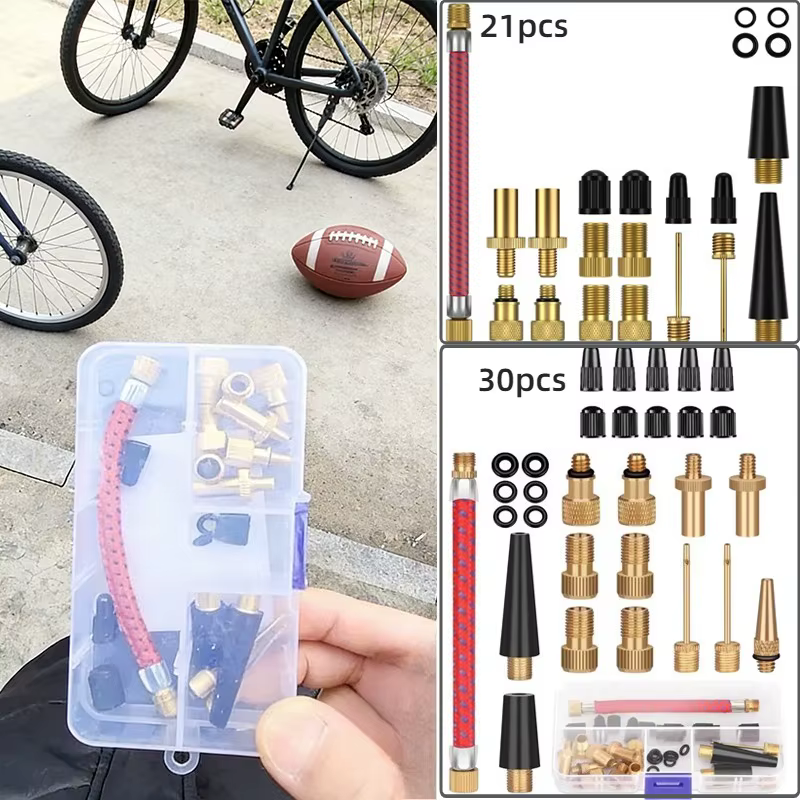 Kit de gonflage de pneus 21/30 pièces avec adaptateur de tuyau d'air