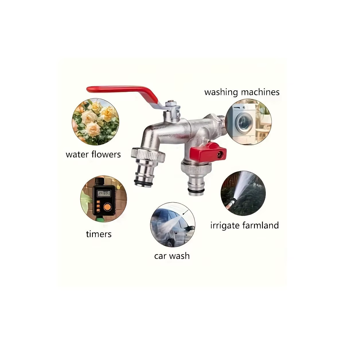 Système d'irrigation par robinet, arrosage de jardin, accessoires d'agriculture, équipement de jardinage extérieur, outils de pelouse pour la maison