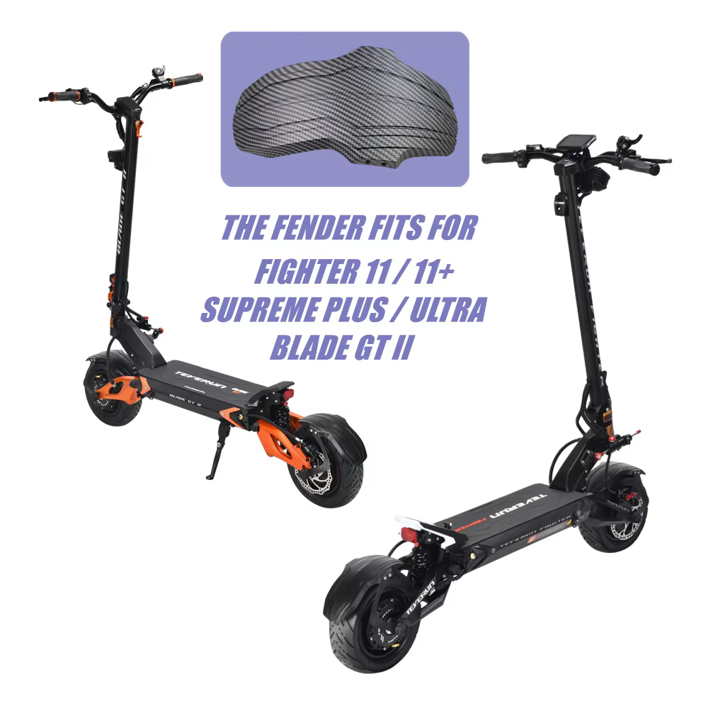 Garde-boue d'origine TEVERUN de 11 pouces pour trottinette électrique FIGHTER 11 11+ SUPREME PLUS ULTRA BLADE GT II