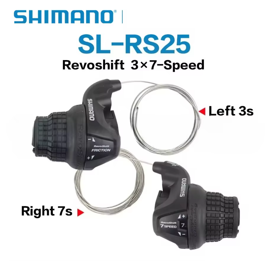 Levier de vitesses Shimano Tourney SL RS25 Revoshift Grip Bike Twist Shifter 3*6s 3*7s 18S 21s pour vélo avec poignées RS35 comme RS31 RS36