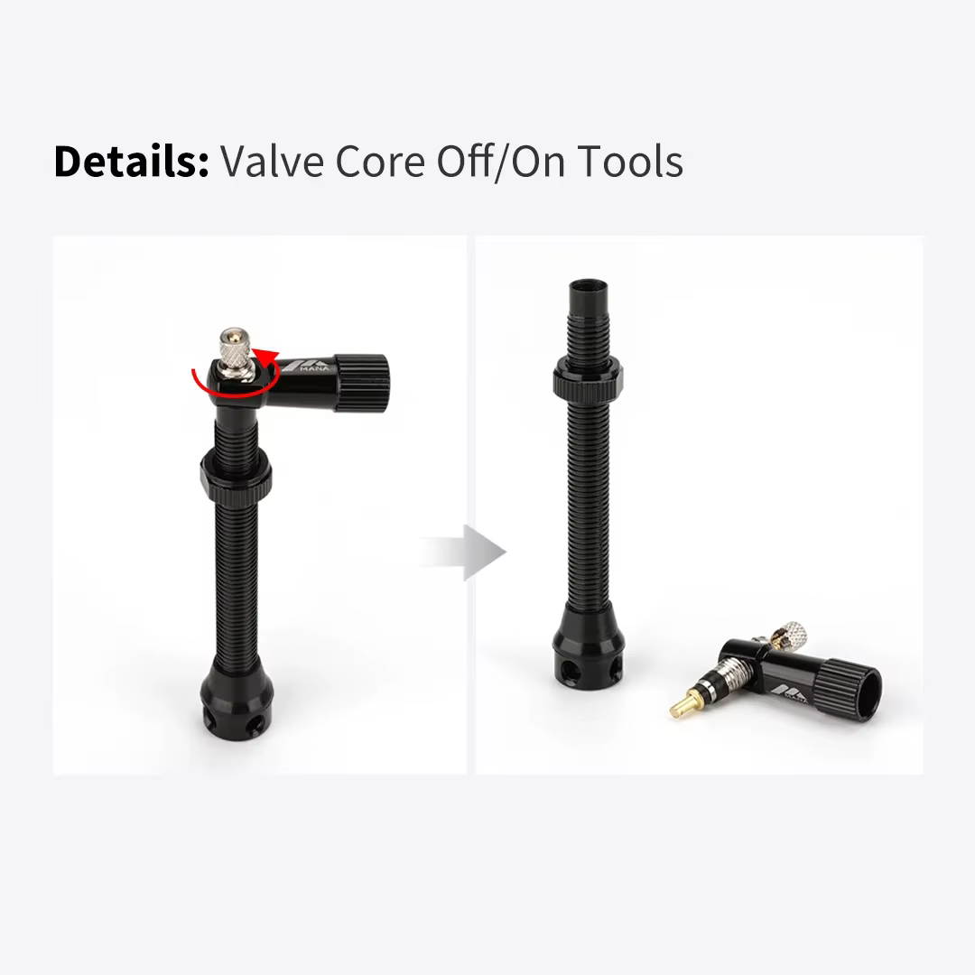MANA 1 paire de Valve Presta de vélo 40/53/63/78/100mm 7075 en alliage d'aluminium pour route sans chambre à air/vtt/vélo de gravier-Valve ELITEWHEELS
