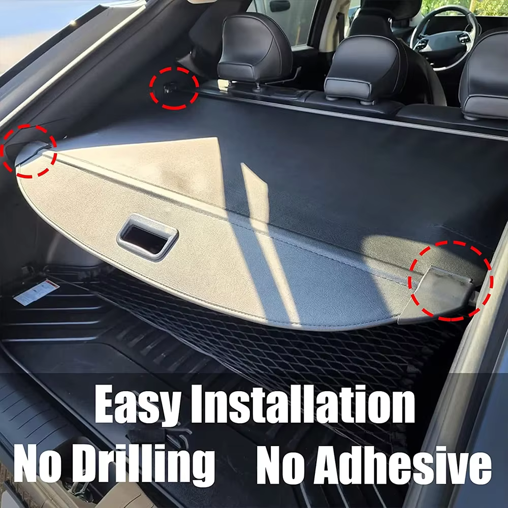 BEVO pour Hyundai Ioniq 5 2021-2026 – Cache-coffre rétractable, écran de confidentialité et de sécurité pour coffre arrière, accessoires
