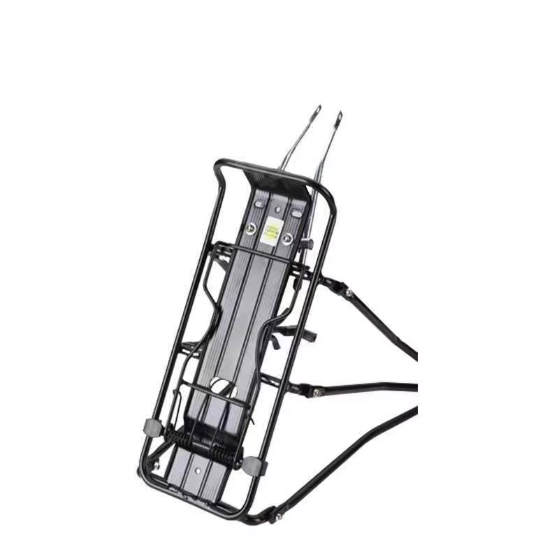 Porte-bagages arrière de vélo en aluminium noir