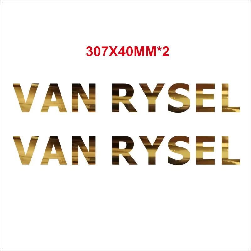 2 autocollants décoratifs Van Rysel pour cadre de vélo