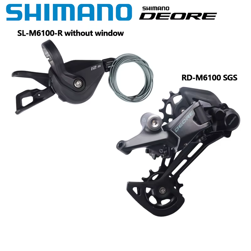 SHIMANO DEORE SL-M6100 droit RD-M6100 SGS 12 vitesses manette de vitesse dérailleur arrière Original pour vélos de montagne pièces d'équitation vtt