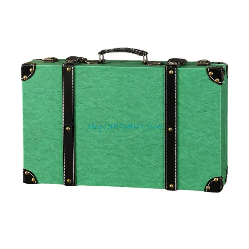 R53F Retro Decro Decorative Leather Boîte pour les organisateurs décoration fournitures d'artisanat pour maison