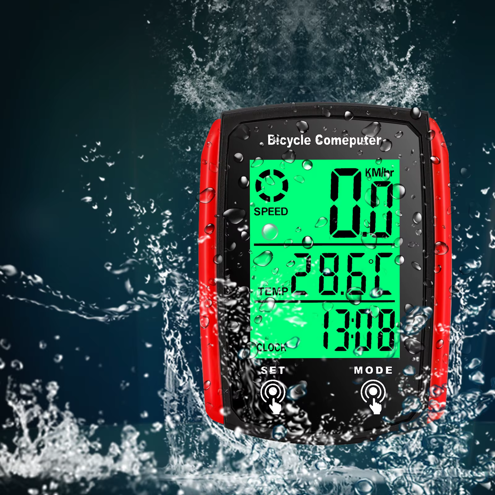 Ordinateur de vélo LCD numérique filaire