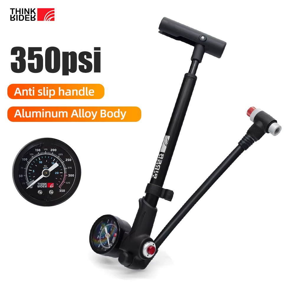 Pompe à air de vélo Portable haute pression 350psi avec jauge pour fourche et Suspension arrière amortisseur