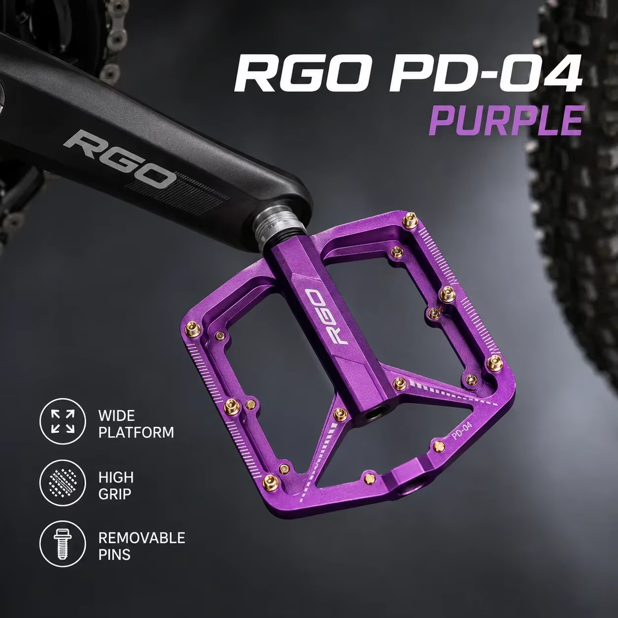 Pédales RGO PD-04 : Triple roulement