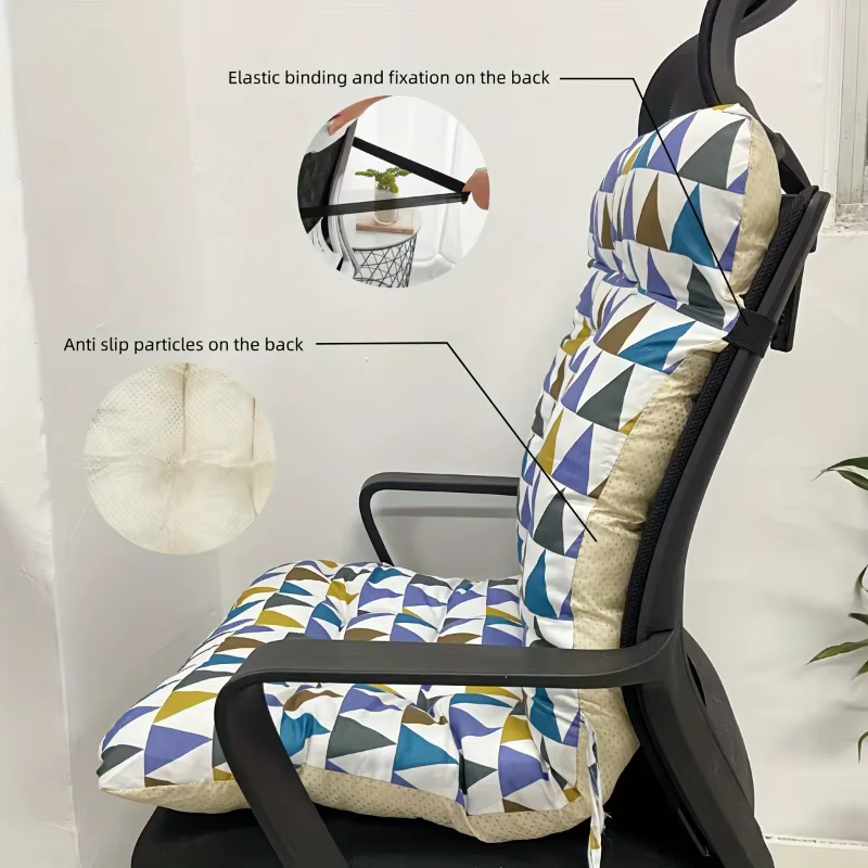 Coussin de chaise de bureau ergonomique avec support dorsal intégré - Convient pour une utilisation multifonctionnelle à la maison et en voiture