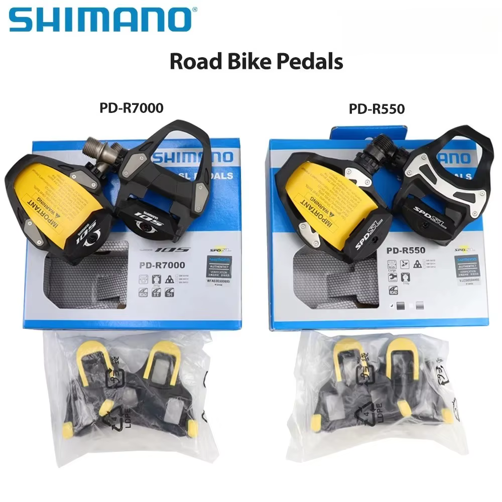 Pédales de vélo de route SHIMANO PD‑R7000 PD‑R550 SPD‑SL