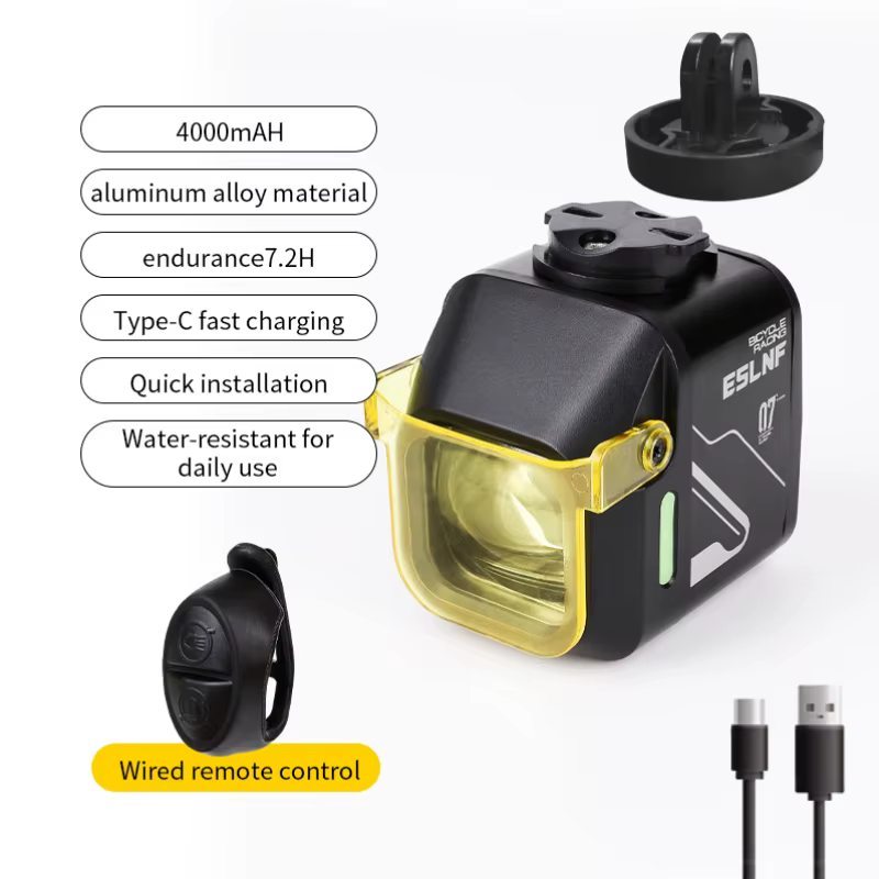 ESLNF haute luminosité 1200 Lumens phare de vélo en alliage d'aluminium 4000mAh feu avant