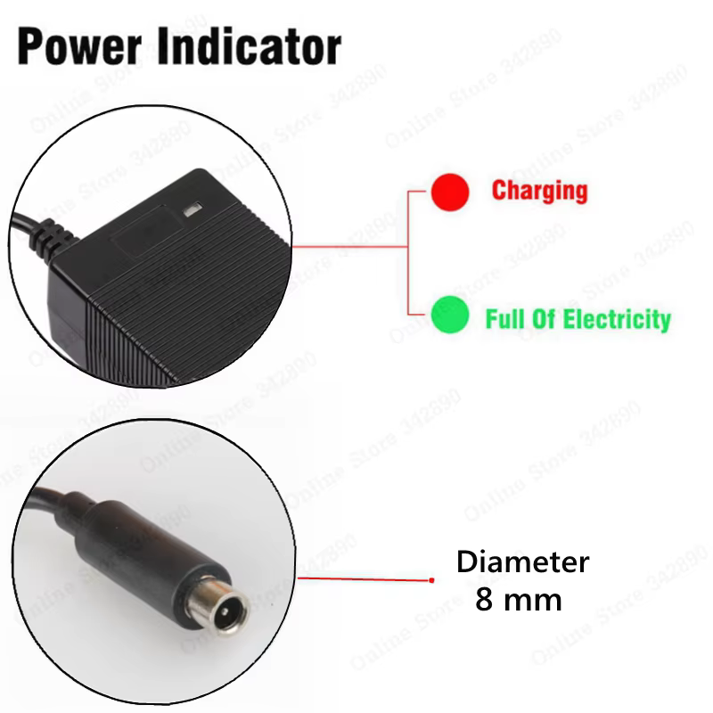 Chargeur de scooter 42V 3A pour Xiaomi Mijia M365 Pro Ninebot Es1 Es2 Es4