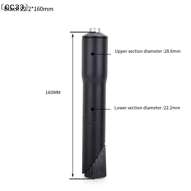 Extension de tige de fourche de vélo, 22,2 mm, en alliage d'aluminium, adaptateur de rehausseur de tige de vélo de route et de montagne, pour tige sans filetage de 1 1/8 pouces〔CC33〕