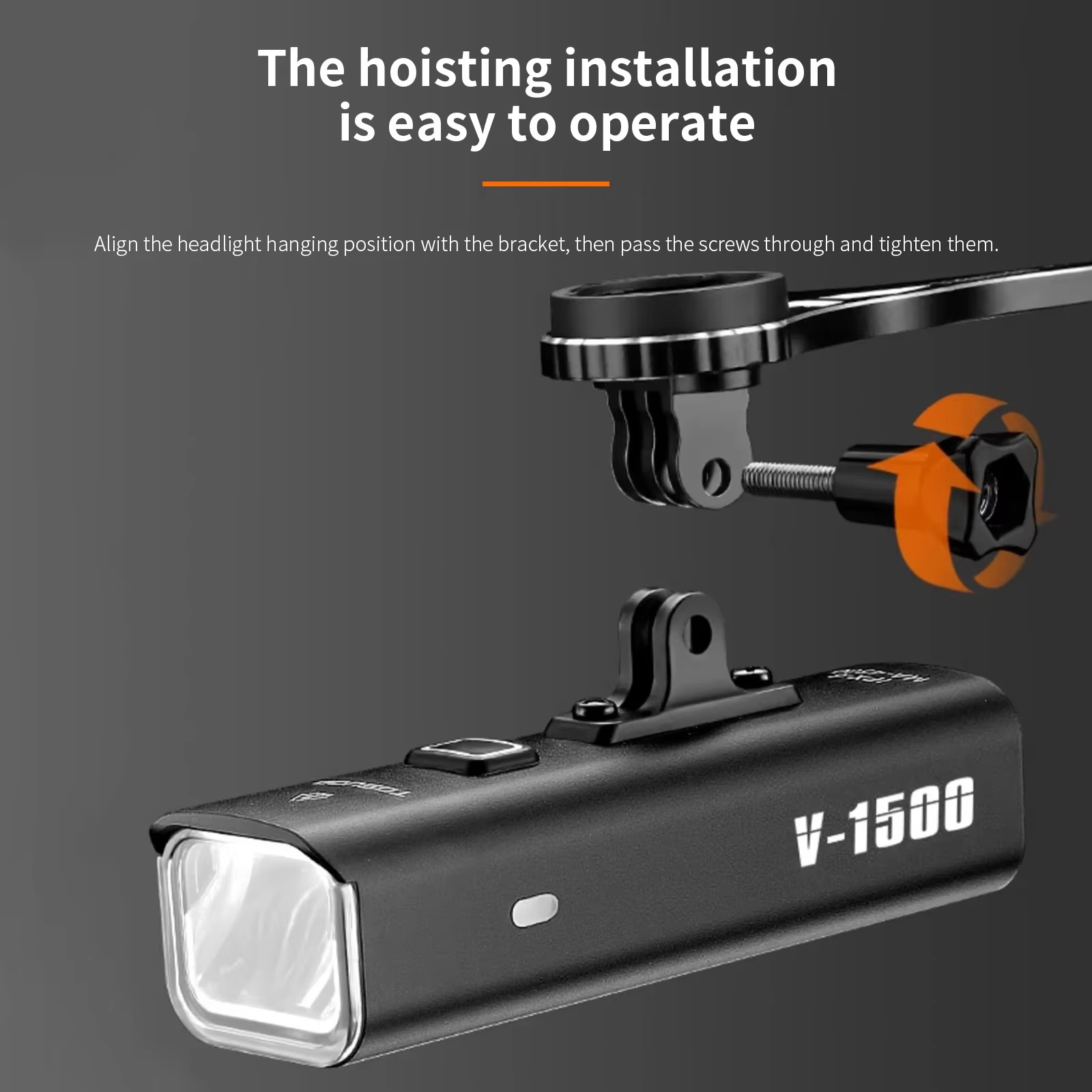 TOSUOD feu avant de vélo 1500 Lumens 4800mAh lumière