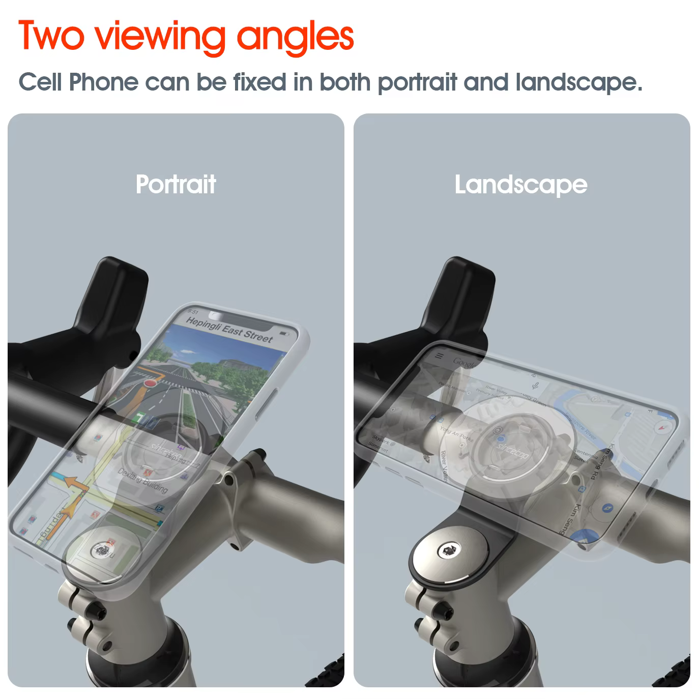 Support de téléphone pour tige de vélo