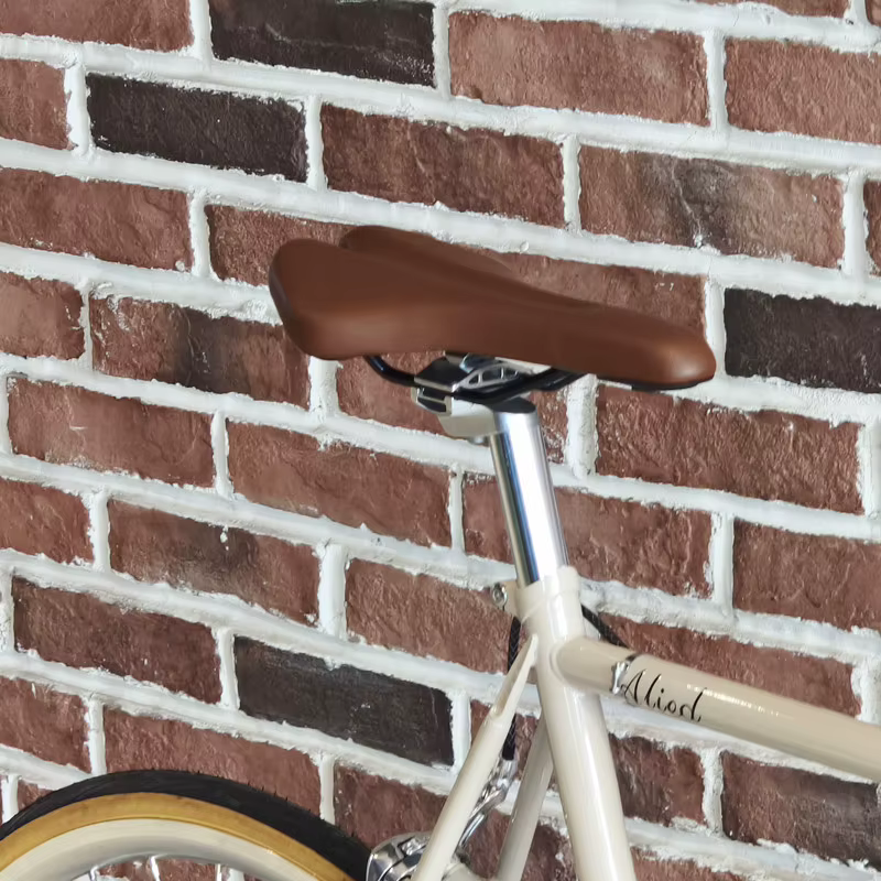 Selle de vélo de montagne pliable rétro en matériau PU