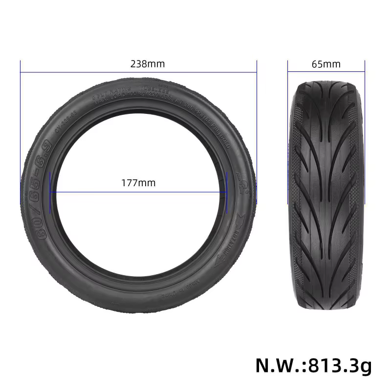 Convient pour roue arrière de Scooter Max G2 G65 60/65-6.9 pneu Anti-soufflage