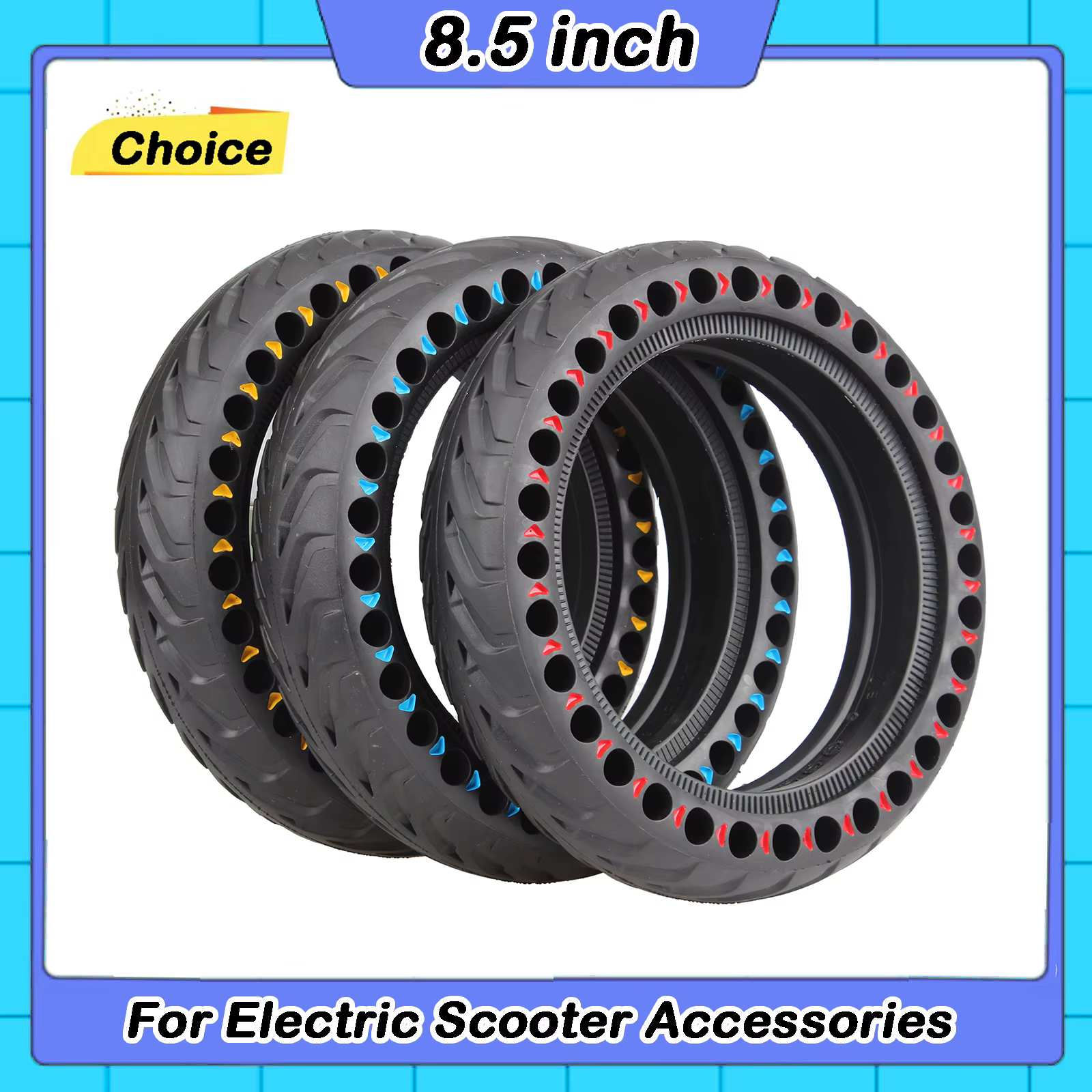 Pneu solide de 8.5 pouces pour Scooter électrique Xiaomi M365/ Pro/Pro 2 MI 3
