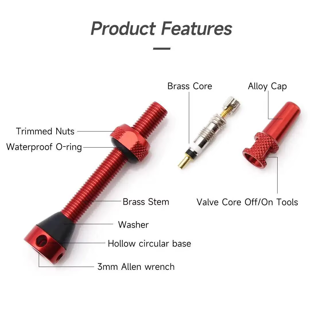 Valve de vélo VEXA - Valve Presta Tubeless avec capuchon multifonction
