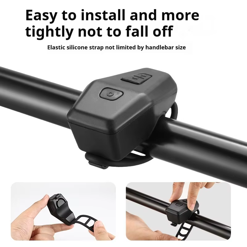 Sonnette de vélo électronique avec alarme de sécurité rechargeable par USB