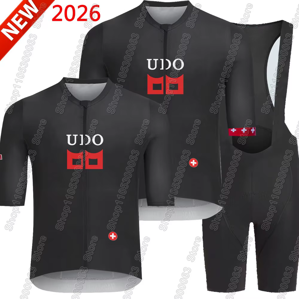 Ensemble Maillot et Cuissard de Cyclisme Équipe Tudorful 2026 – Tenue de Vélo Suisse d'Été pour Route et VTT