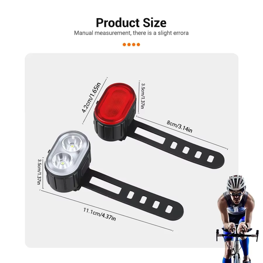 Heinast éclairage de vélo feux avant et arrière lampe