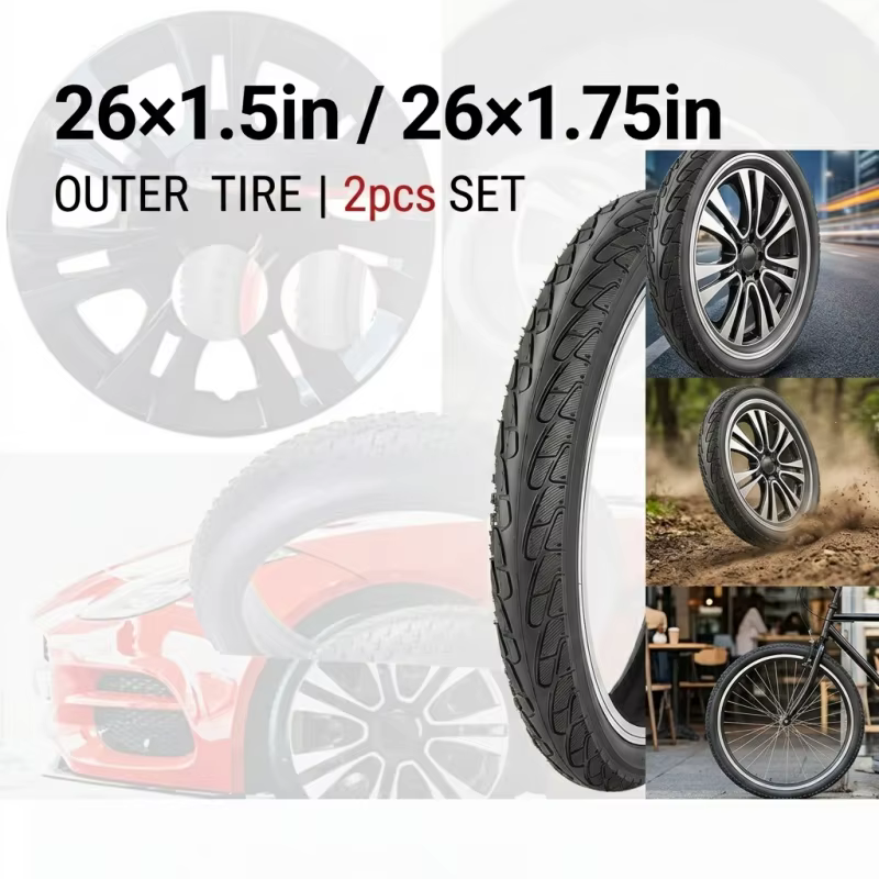 1 paire de pneus de vélo de 26 pouces