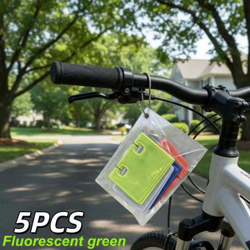 Pendentif rectangulaire d'avertissement de sécurité pour la conduite nocturne, 5 pièces, pour siège de vélo
